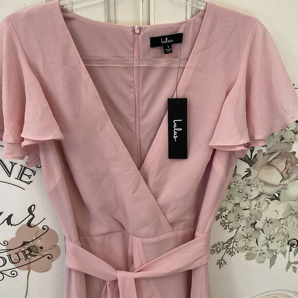 Lulus Women Sweet Like You Dress Women's S Blush Mini Ruffled NWT - Picture 6 of 12